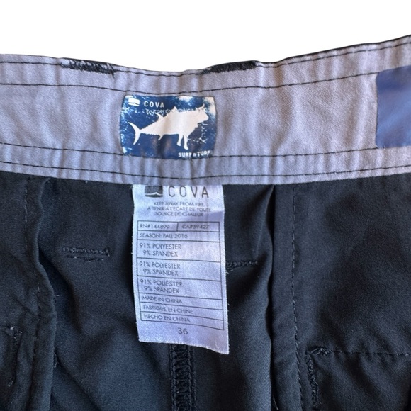 COVA Surf & Turf Mens' Hybrid Shorts Black Size 36 - Picture 5 of 9